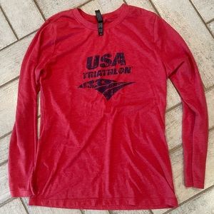 USAT (triathlon) vintage print Long sleeve tee